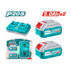 BATERIA PACK 2X5.0AHM + CARGADOR 2X5.0AHM TOTAL- TFBCPK2425