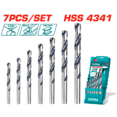 SET DE BROCAS HSS 07PCS EN ESTUCHE