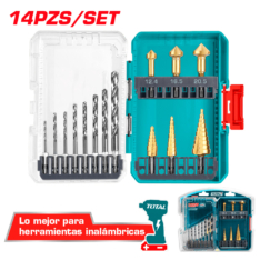 SET BROCAS ESCALONADAS HSS 14PCS INDUSTRIAL