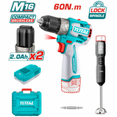 COMBO TALADRO 16V + BATIDORA DE MANO 2X2.0AH + MALETIN INDISTRUAL