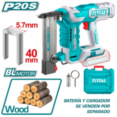PISTOLA DE GRAPAS 20V K10-K40 3G/S +100GRAPAS BRUSHLESS + MALETIN