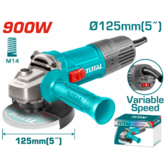 ESMERIL ANGULAR 05’’ 125mm 900W M14 5000-12000RPM VARIABLE MANGO CORTO INDUSTRIAL