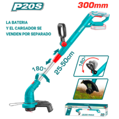 GUADAÑA LI-ION 20V 8200RPM 300MM LINEA 1.6MMX5M L:50-80CM SIN BATERIA