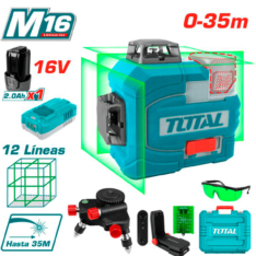 NIVEL LASER 3D 16V 12LINEAS 0-35M VERDE 1X2.0AH + ACCESORIOS