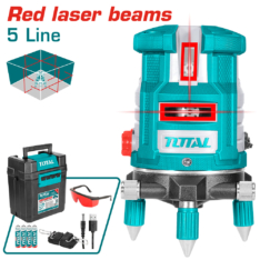 NIVEL LASER 0-30M 5 LINEAS PRECISION 1MM ROJO INDUSTRIAL