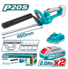 CORTA SETO LARGO 20V COMPLETO CON DOS BATERÍAS – TOTAL