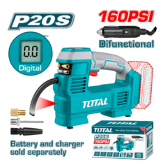 MINI COMPRESORA DE AIRE 160PSI 20V – TOTAL