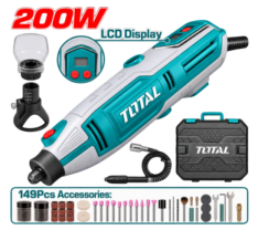 MINIDRILL 200W CON 149 ACCESORIOS – TOTAL