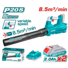 SOPLADORA DE HOJAS 20V COMPLETO CON REGULADOR DE VELOCIDAD- TOTAL