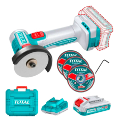 MINI AMOLADORA 3″ 20V, EQUIPO COMPLETO-TOTAL