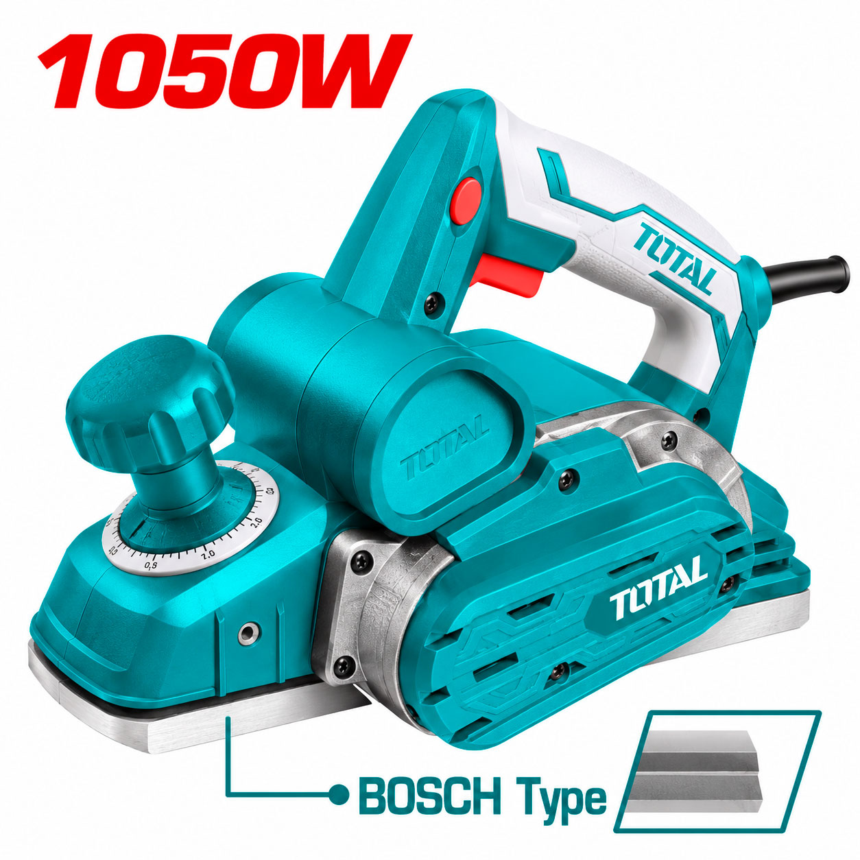 CEPILLO ELÉCTRICO 1050W -TOTAL