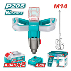 MEZCLADORA 20V CON BATERÍA Y CARGADOR- TOTAL