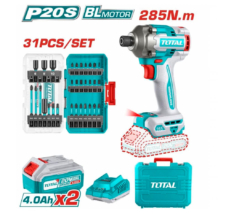 ATORNILLADOR DE IMPACTO 285 N.M COMPLETO CON ACCESORIOS-TOTAL