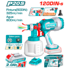 COMPRESORA PORTÁTIL 20V, CON 1 BATERÍA Y CARGADOR- TOTAL