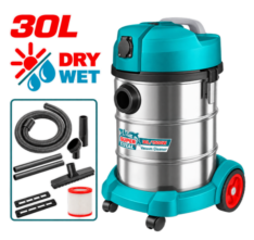 ASPIRADORA 30L 1400W ACERO INOX INDUSTRIAL – TOTAL
