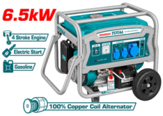 GENERADOR DE LUZ 6500W INDUSTRIAL (CON ARRANCADOR MANUAL) – TOTAL
