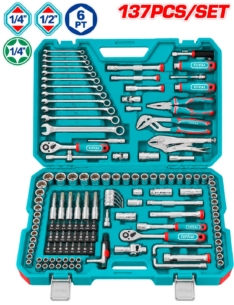 SET X 137PCS DADOS Y HERRAMIENTAS MANUALES – TOTAL