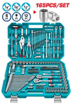 SET X 165PCS LLAVES + DADOS + HERRAMIENTAS – TOTAL