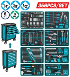 CARRO PORTA HERRAMIENTAS (INCLUYE 356PCS DE HERRAMIENTAS) – TOTAL