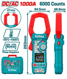 PINZA AMPERIMÉTRICA AC/DC 1000A – TOTAL
